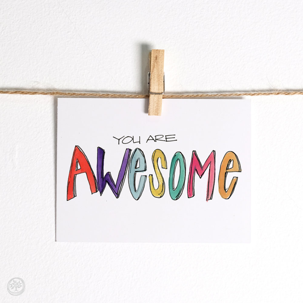 You Are Awesome Note Cards